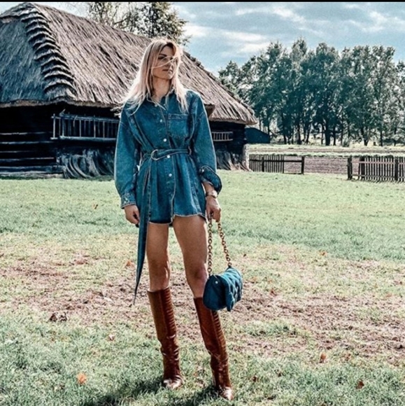 Zara Bags Zara Quilted Denim Maxi Crossbody Bag Poshmark